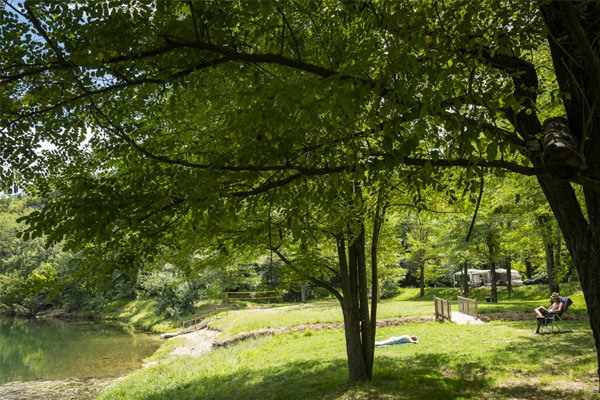 emplacement de camping en bord de rivière